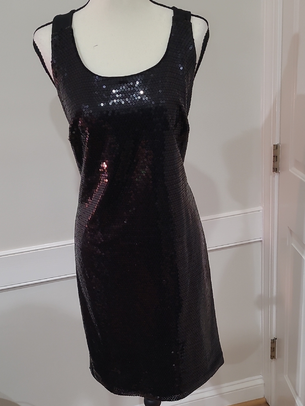 En Focus Studio Black Sequin Tank Dress - Size 12